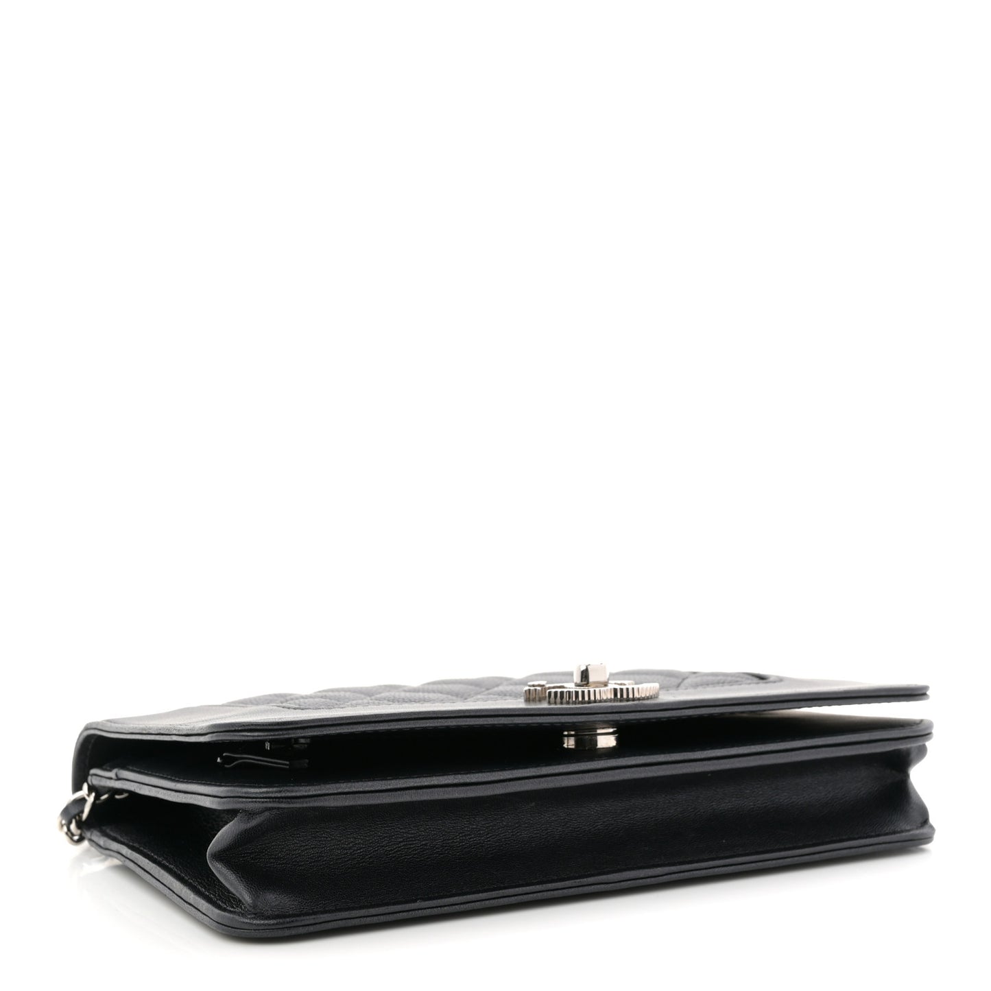 Caviar Quilted Vintage Mademoiselle Wallet On Chain WOC Black