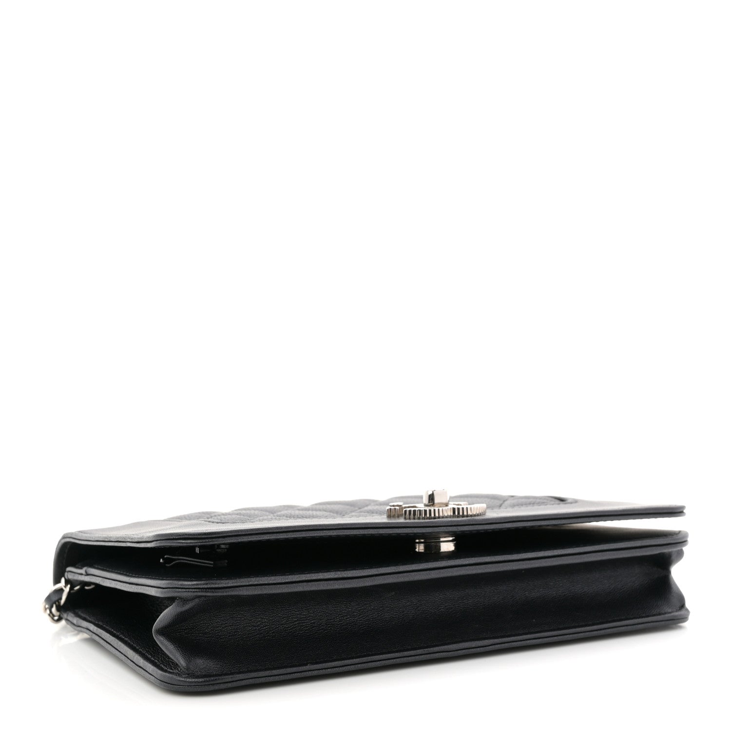 Chanel Caviar Quilted Vintage Mademoiselle Wallet On Chain WOC Black 4 of 11