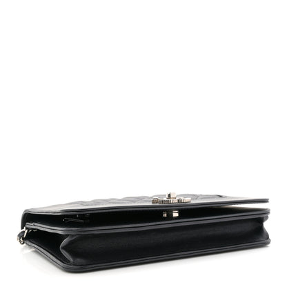 Chanel Caviar Quilted Vintage Mademoiselle Wallet On Chain WOC Black 4 of 11