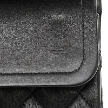 Chanel Lambskin Quilted Medium Double Flap Black 21 of 25