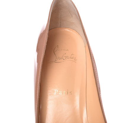 Christian Louboutin Patent New Simple 120 Platform Pumps 39.5 Nude 9 of 10