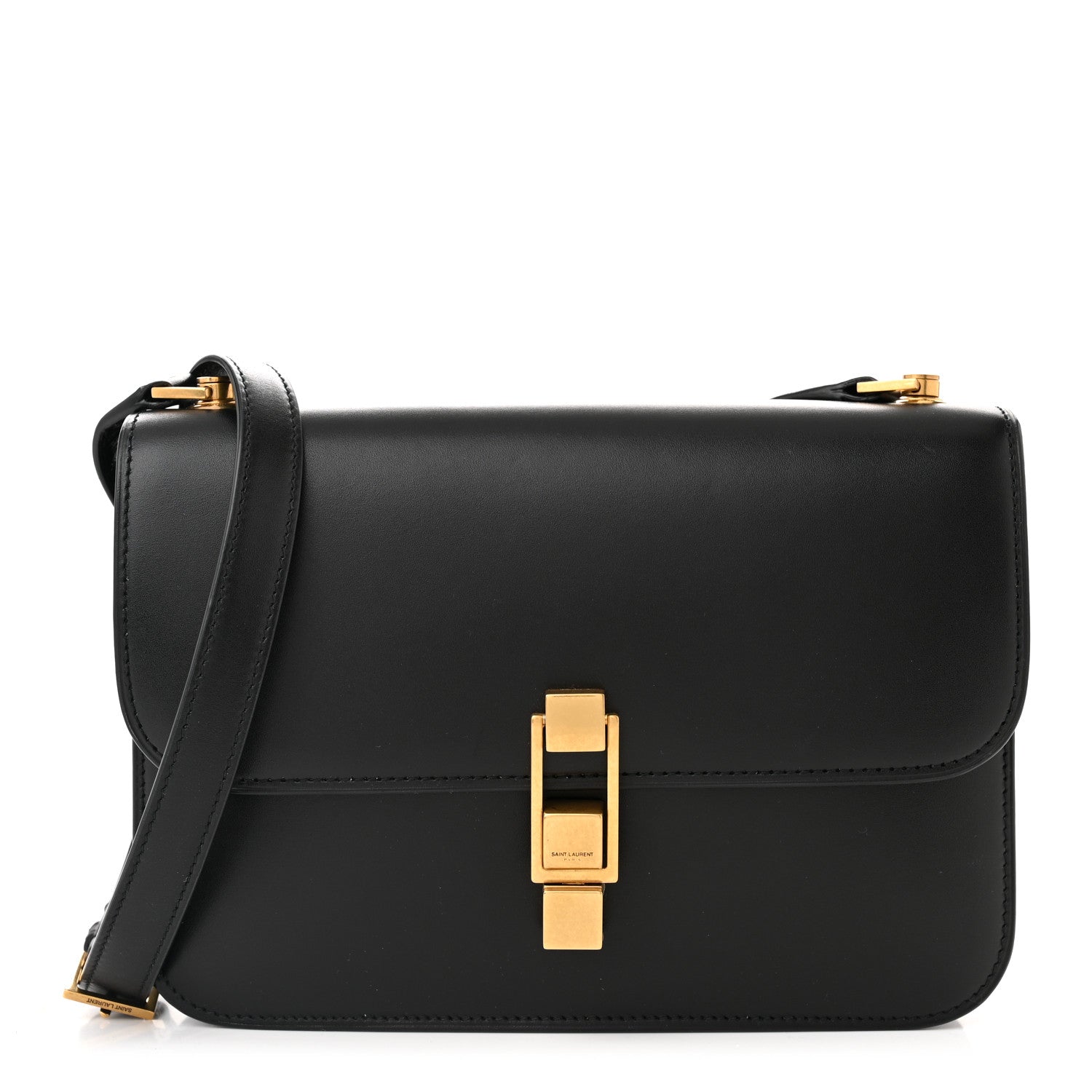 Saint Laurent Smooth Calfskin Le Carre Satchel Black 1 of 10