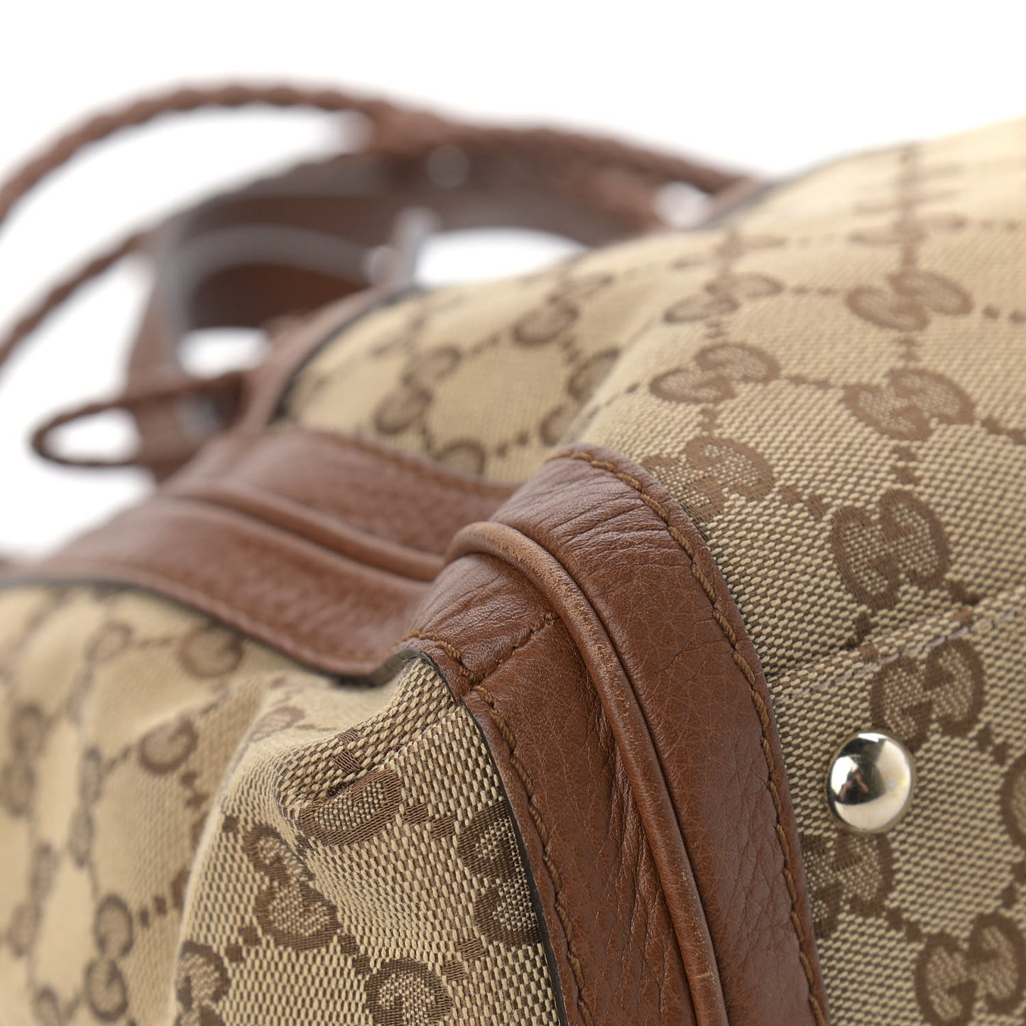 Monogram Cellarius Calfskin Small Bella Top Handle Bag Beige Ebony Cuir