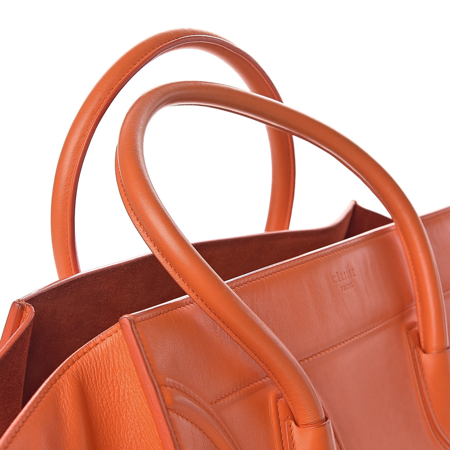 Supple Calfskin Medium Phantom Luggage Orange