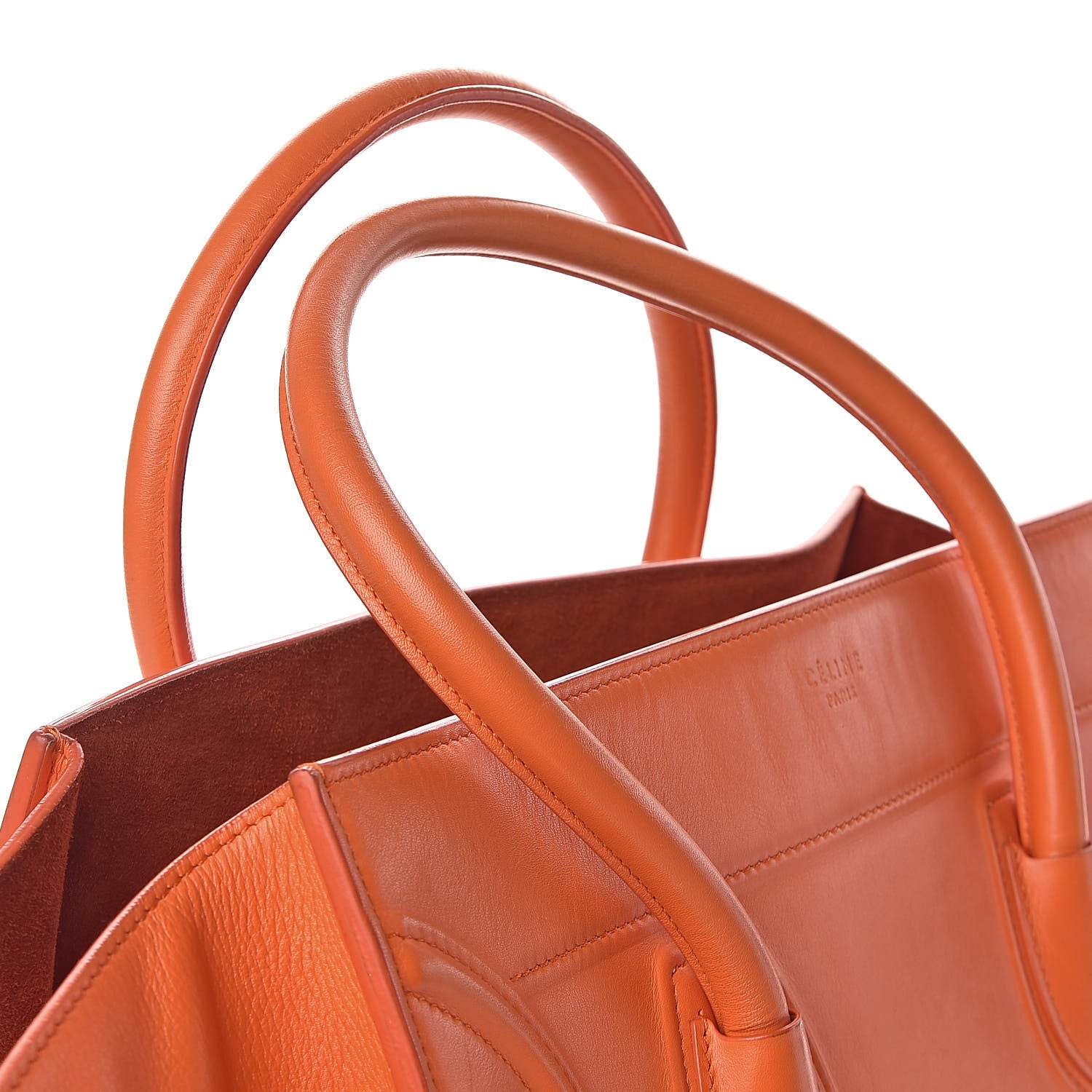 Celine Supple Calfskin Medium Phantom Luggage Orange 24 of 24