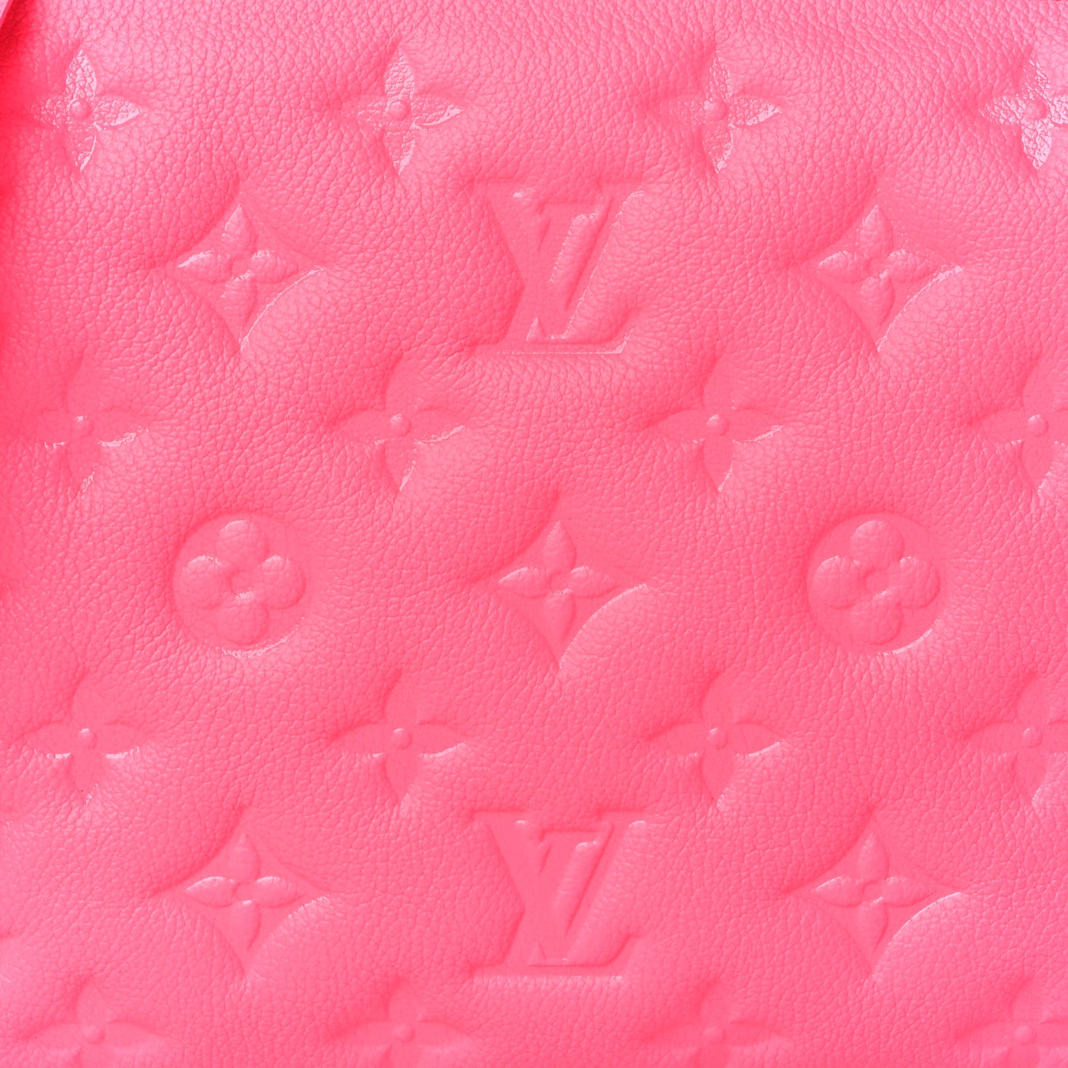 Louis Vuitton Calfskin Embossed Monogram Coussin BB Rose Fluo 7 of 9