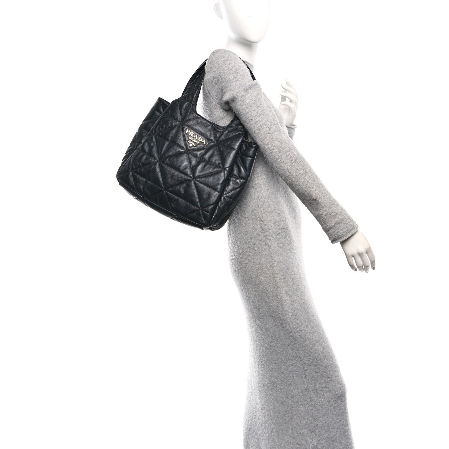 Nappa Quilted Medium Dynamique Tote Black