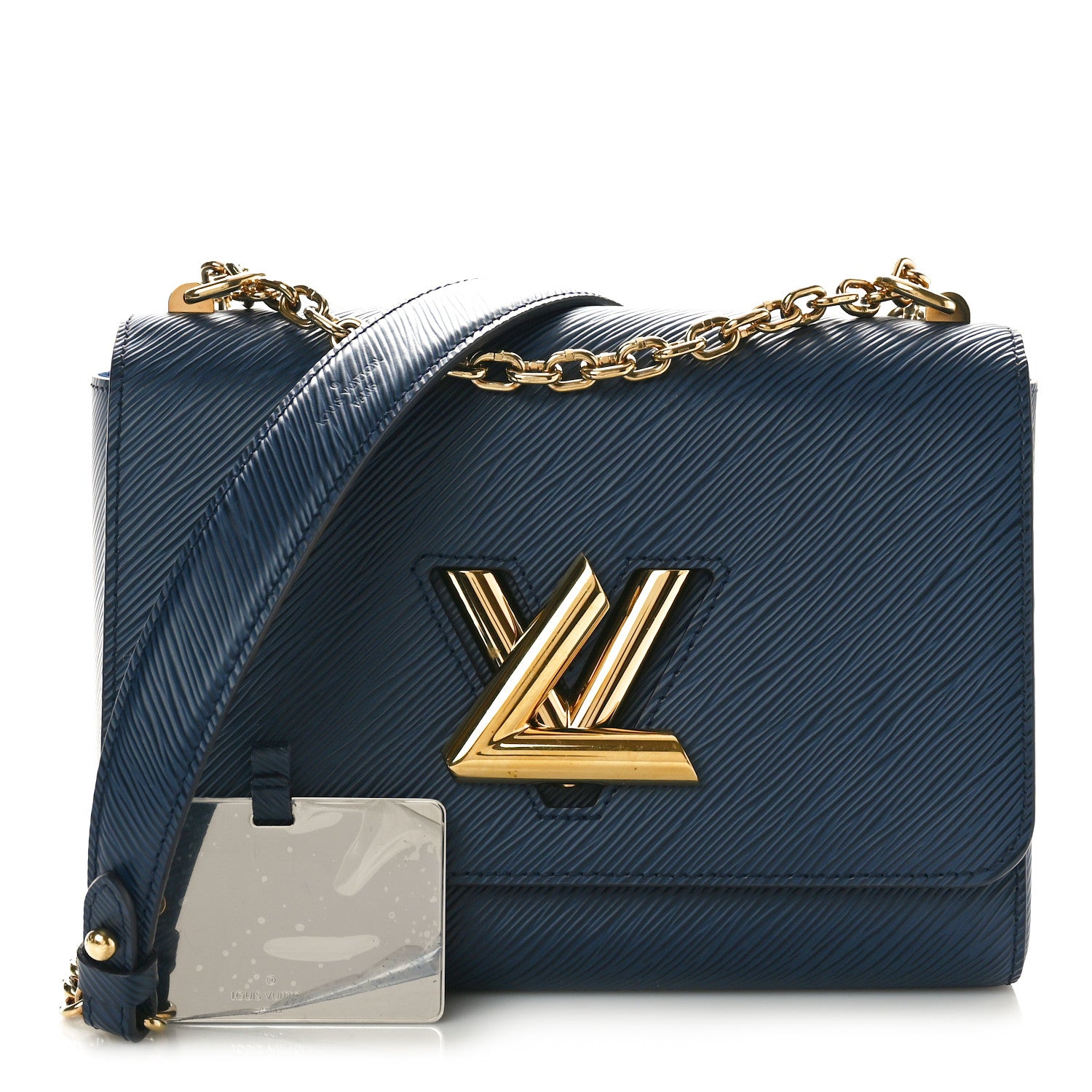 Louis Vuitton Epi Twist Shoulder Bag MM Indigo 3 of 10