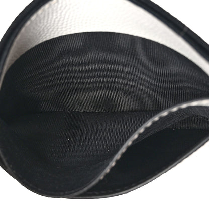 Saint Laurent Grain De Poudre Geo Print Card Case White Black 5 of 10