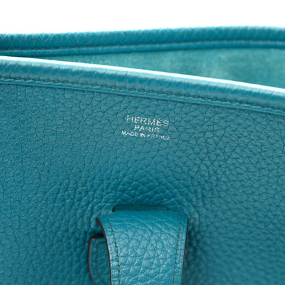 Hermes Taurillon Clemence Evelyne III GM Bleu Izmir 6 of 10