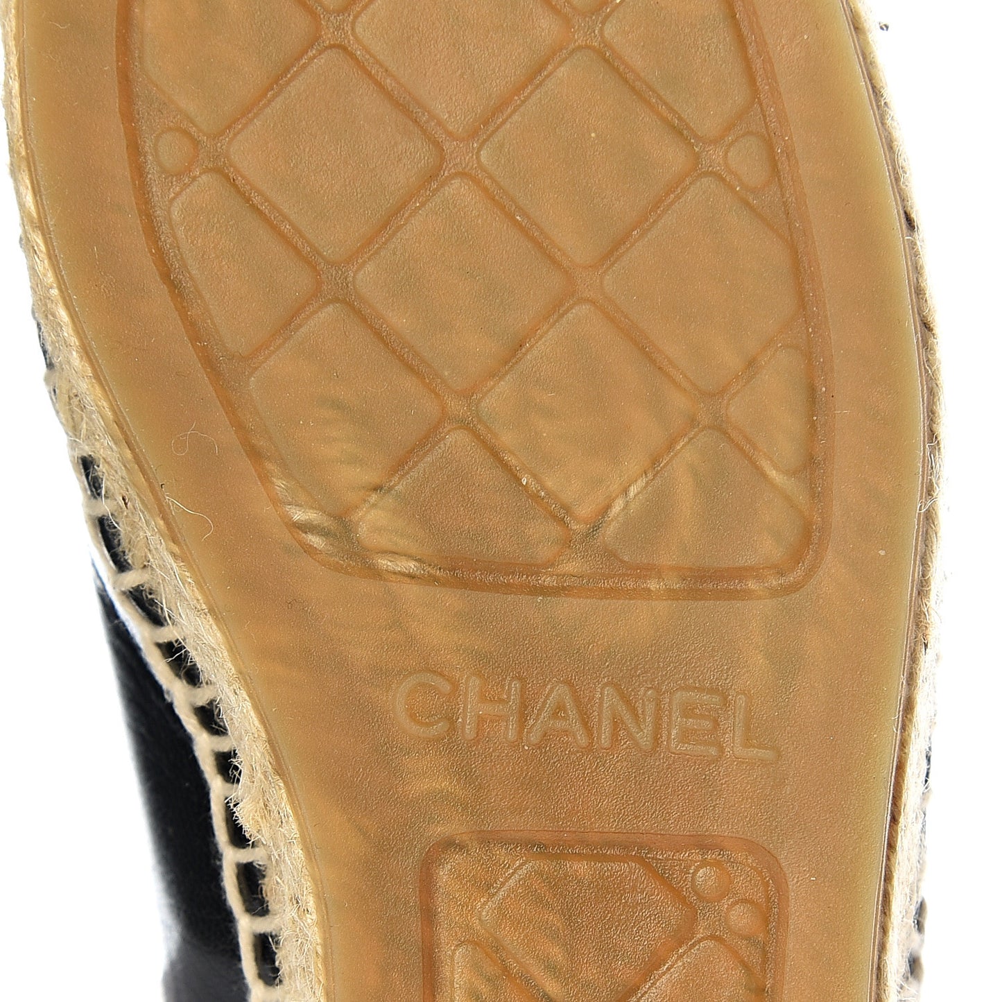 Goatskin Patent CC Espadrille Mules 37 Black