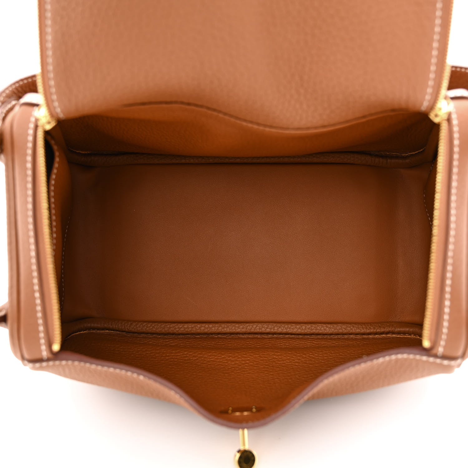 Hermes Taurillon Clemence Lindy 26 Gold 5 of 11
