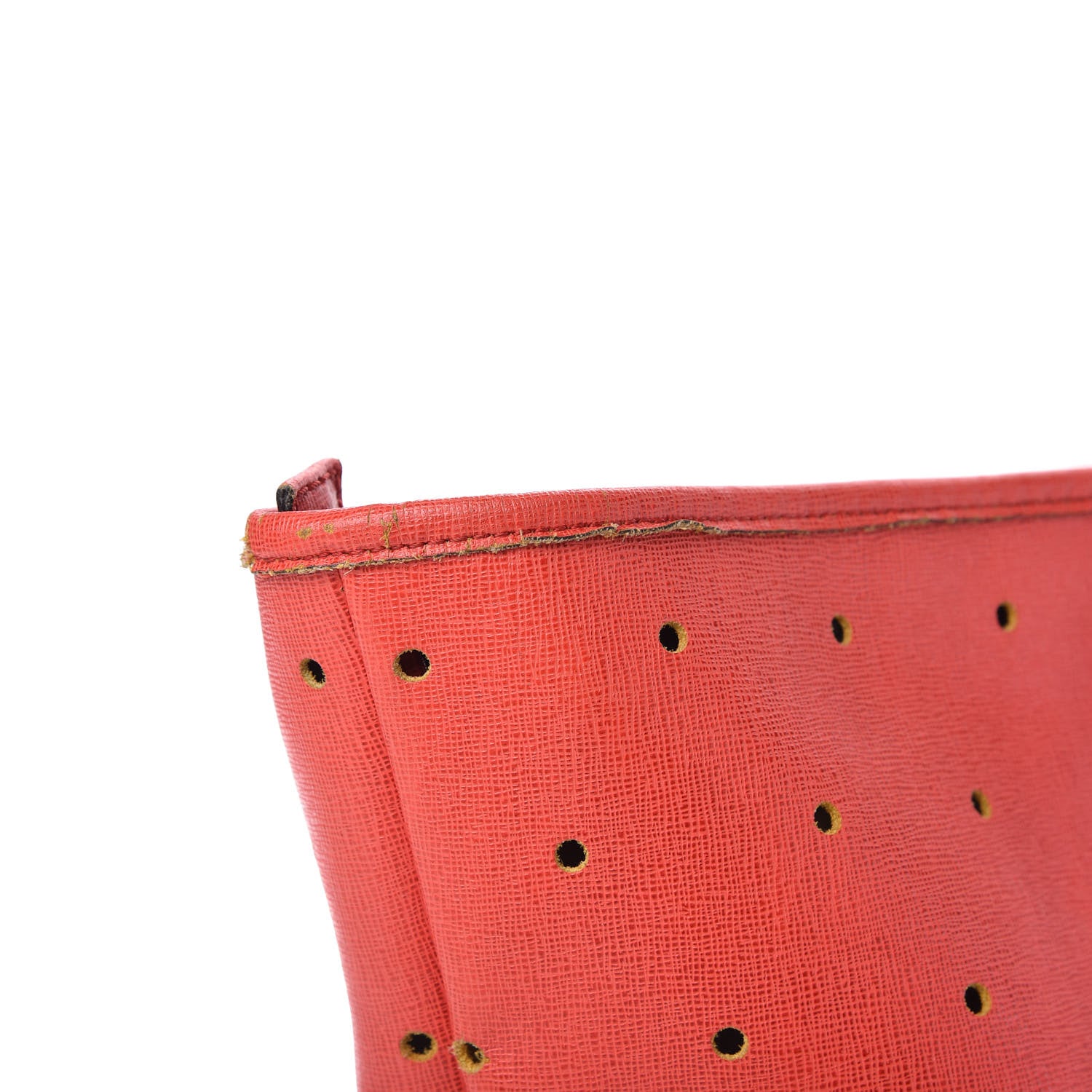 Fendi Vitello Elite Perforated Roll Tote Papavero 10 of 11