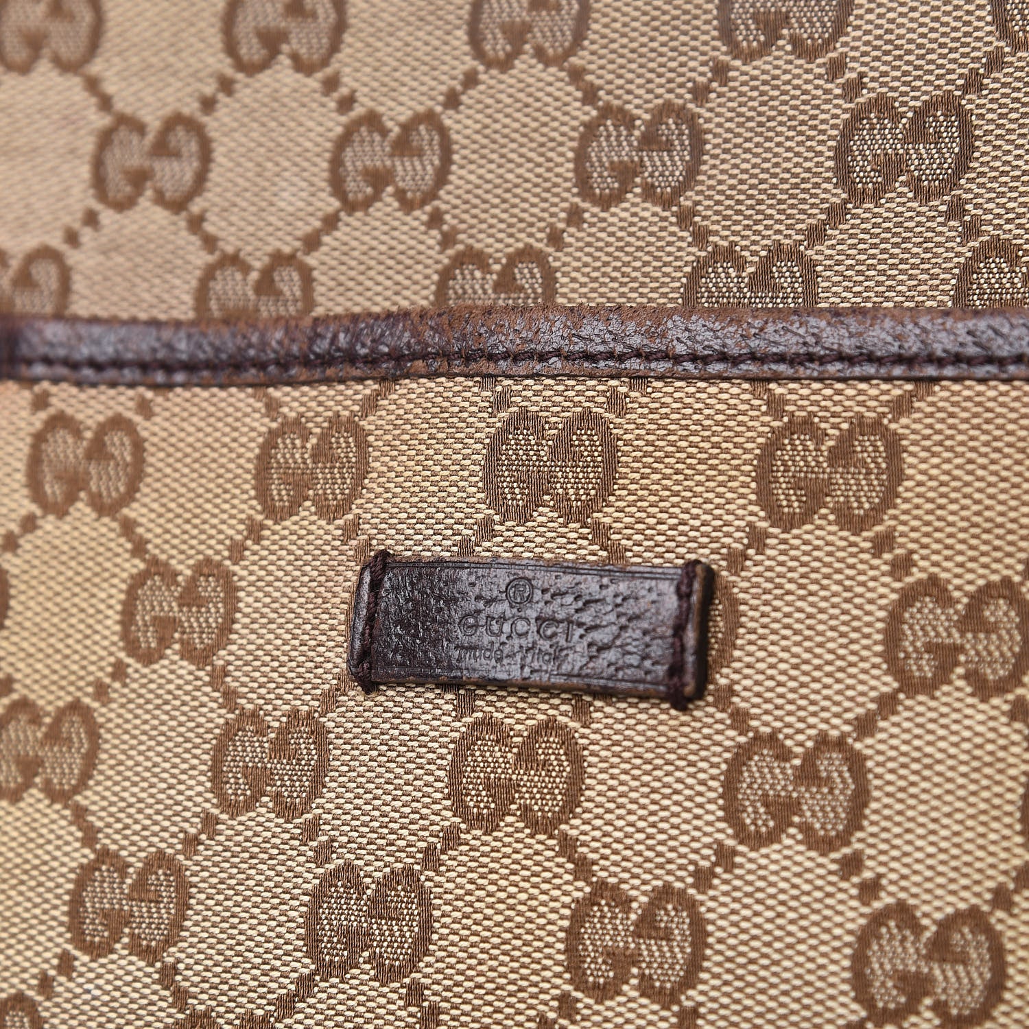 Gucci GG Plus Monogram Small Flat Messenger Bag Dark Brown 14 of 14