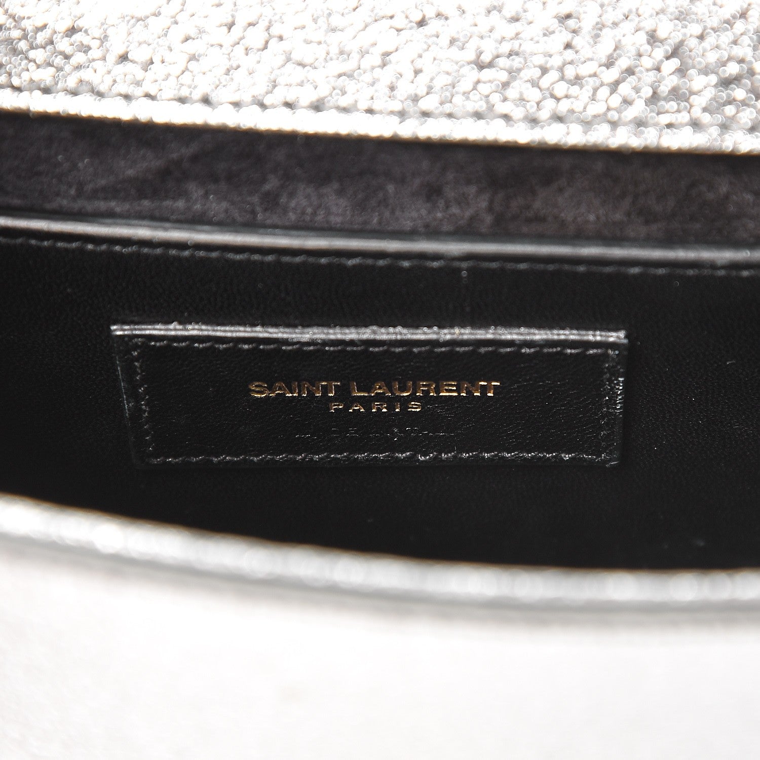 Saint Laurent Metallic Calfskin Small Classic Monogram Kate Satchel Pale Gold 6 of 6