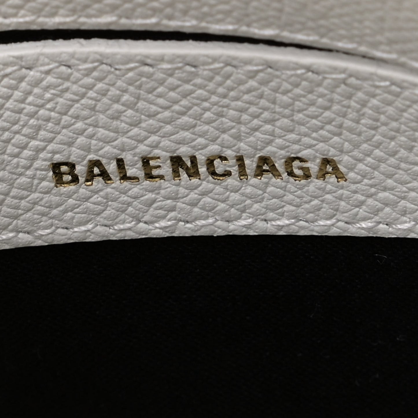 Grained Calfskin XXS Ville Top Handle Bag White Black