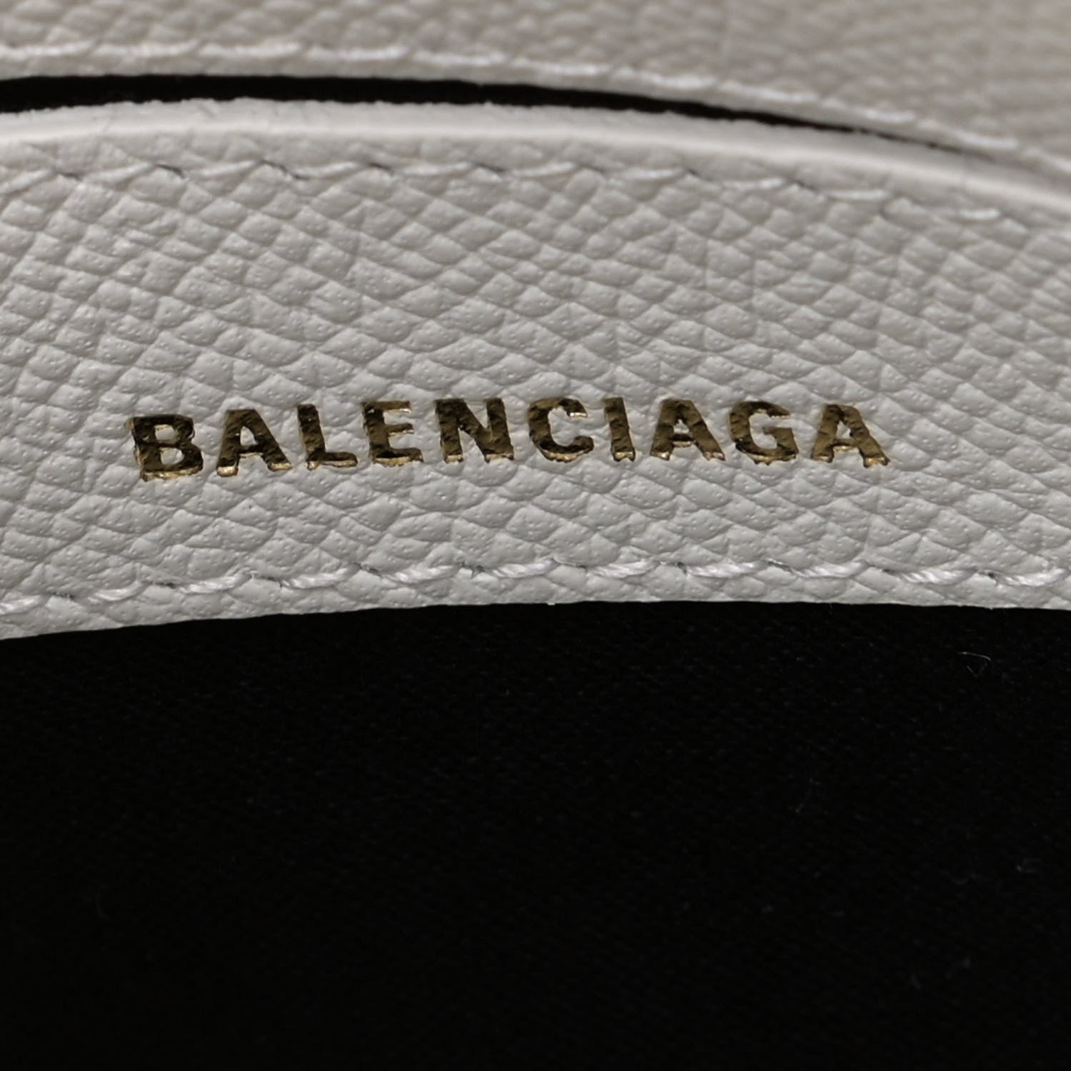 Balenciaga Grained Calfskin XXS Ville Top Handle Bag White Black 7 of 10