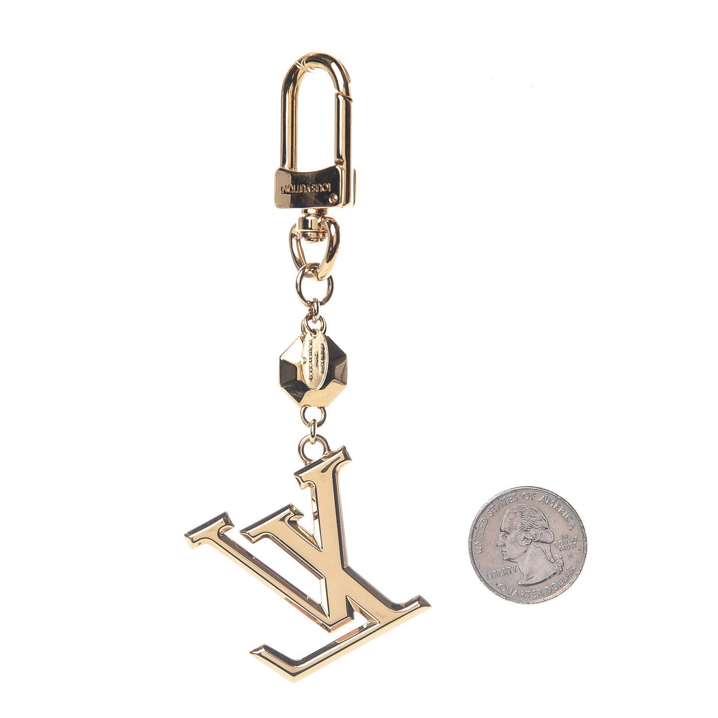 LV Facettes Bag Charm Key Holder Gold