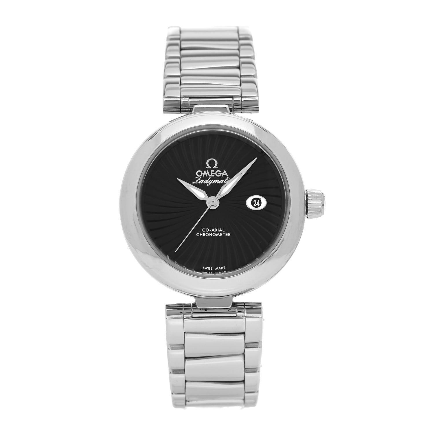 Omega Stainless Steel 34mm Ladymatic Co-Axial Automatic Watch Black 425.30.34.20.01.001 1 of 5