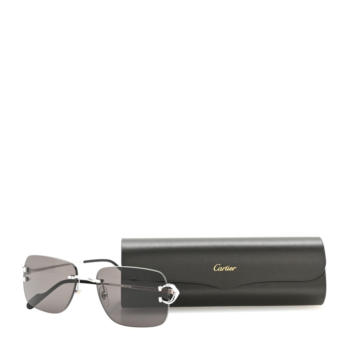 Cartier Metal Rimless C Decor Sunglasses CT0330S Silver 8 of 8