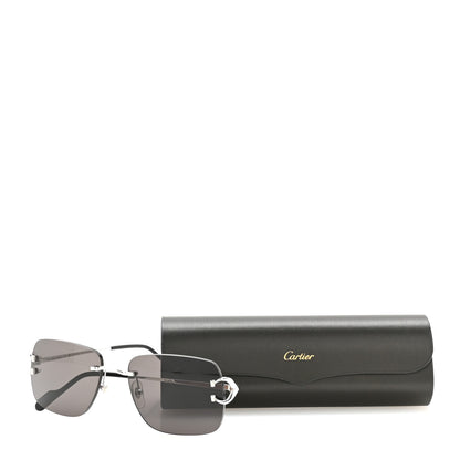Cartier Metal Rimless C Decor Sunglasses CT0330S Silver 8 of 8