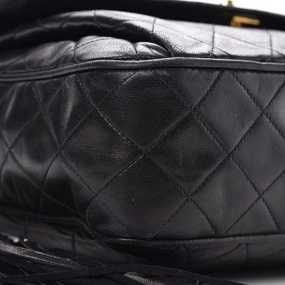 Chanel Lambskin Quilted Tassel Flap Camera Case Black 10 of 13