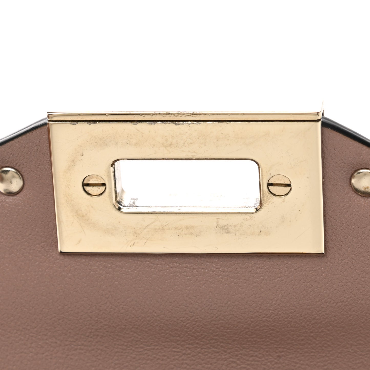 Calfskin Mini Rockstud Crossbody Bag Poudre