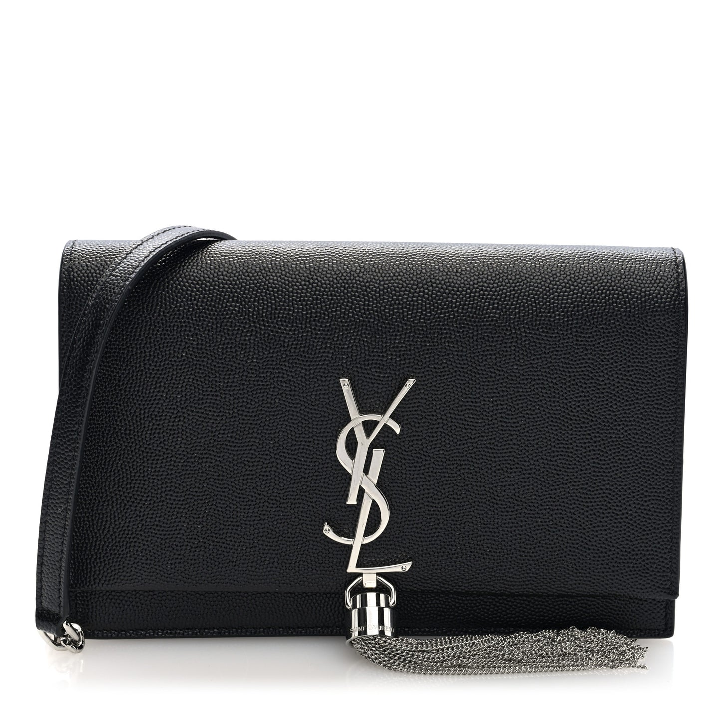 Grain De Poudre Classic Monogram Kate Tassel Chain Wallet Black