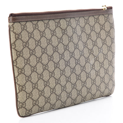 Gucci GG Supreme Monogram Large Ophidia Pouch Clutch Brown 3 of 8