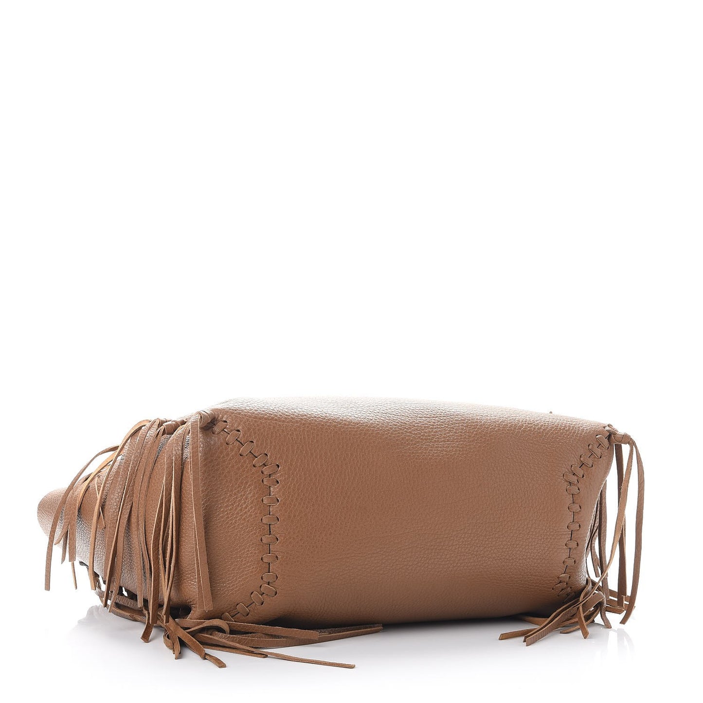 Grained Calfskin C-Rockee Fringe Tote Light Cuir