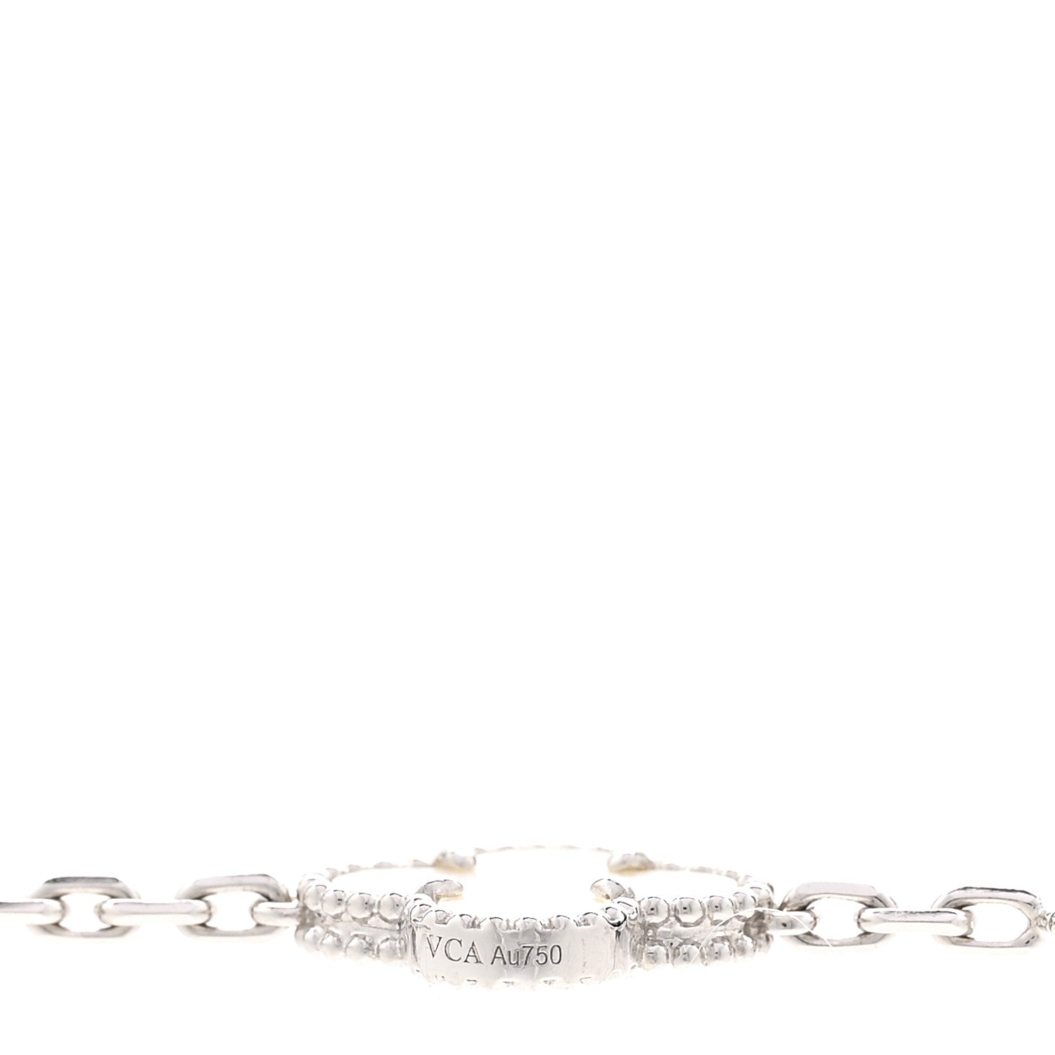 Van Cleef & Arpels 18K White Gold Mother of Pearl 20 Motifs Vintage Alhambra Necklace 6 of 6