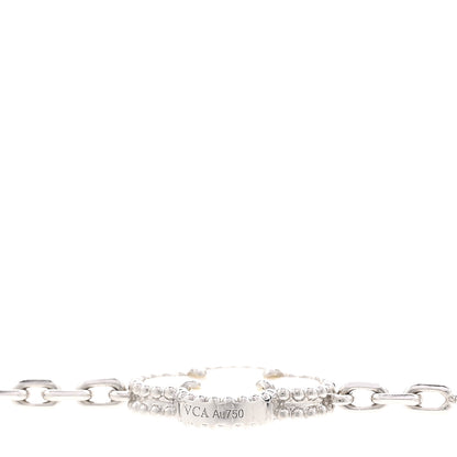 Van Cleef & Arpels 18K White Gold Mother of Pearl 20 Motifs Vintage Alhambra Necklace 6 of 6