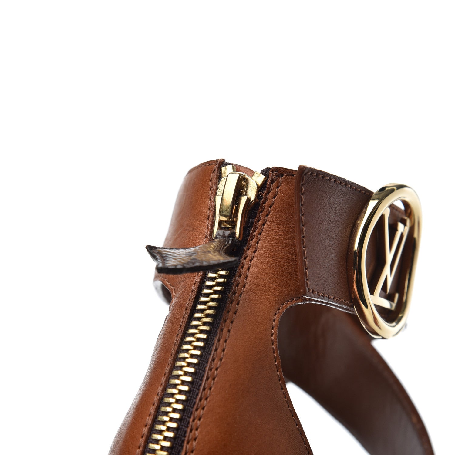 Louis Vuitton Calfskin Monogram Horizon Sandals 36 Cognac Brown 12 of 18