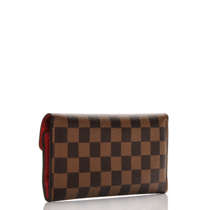 Louis Vuitton Damier Ebene Josephine Wallet Red 3 of 7