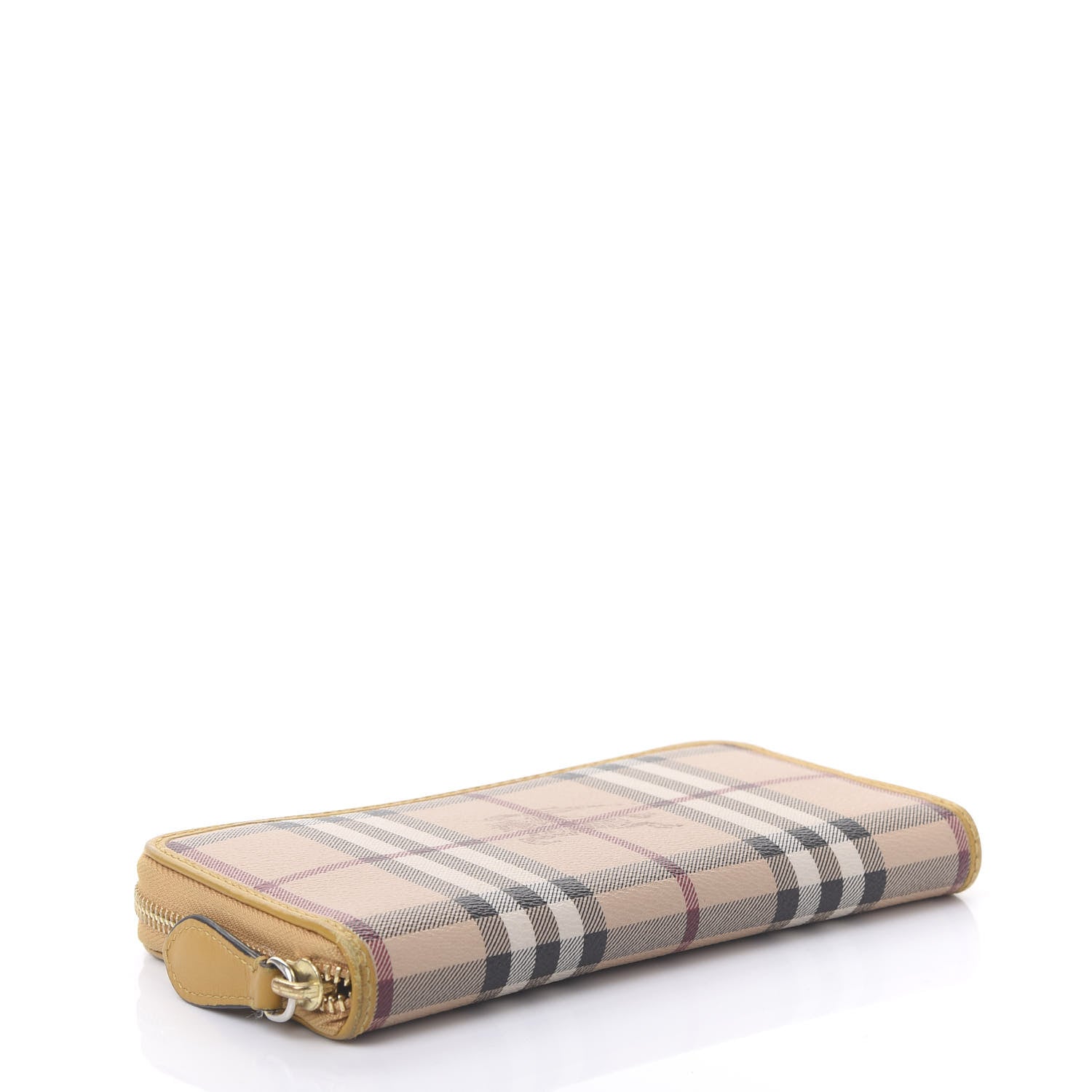 Burberry Haymarket Check Large Ziggy Zip Around Wallet Yellow 5 of 11