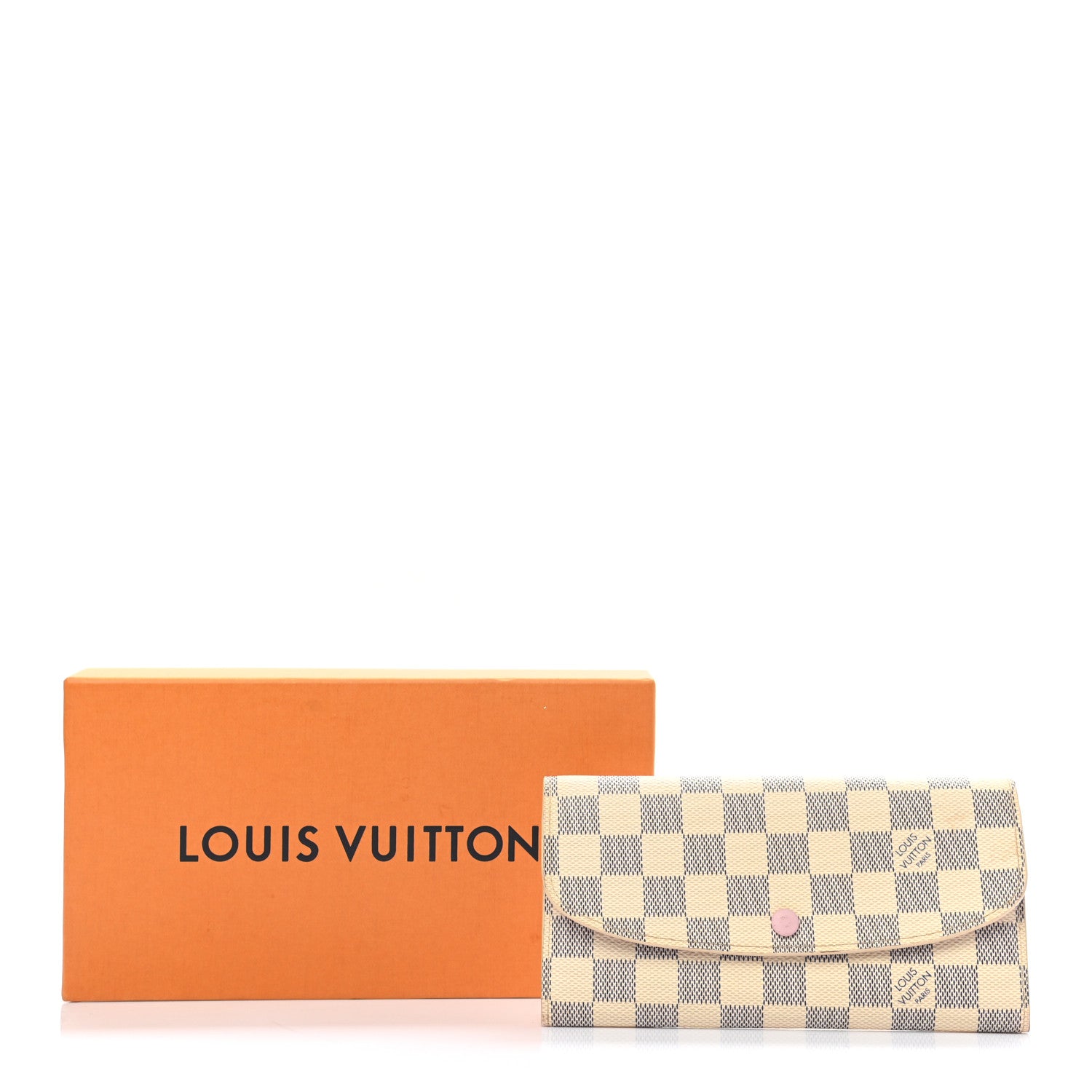 Louis Vuitton Damier Azur Emilie Wallet Rose Ballerine 9 of 9