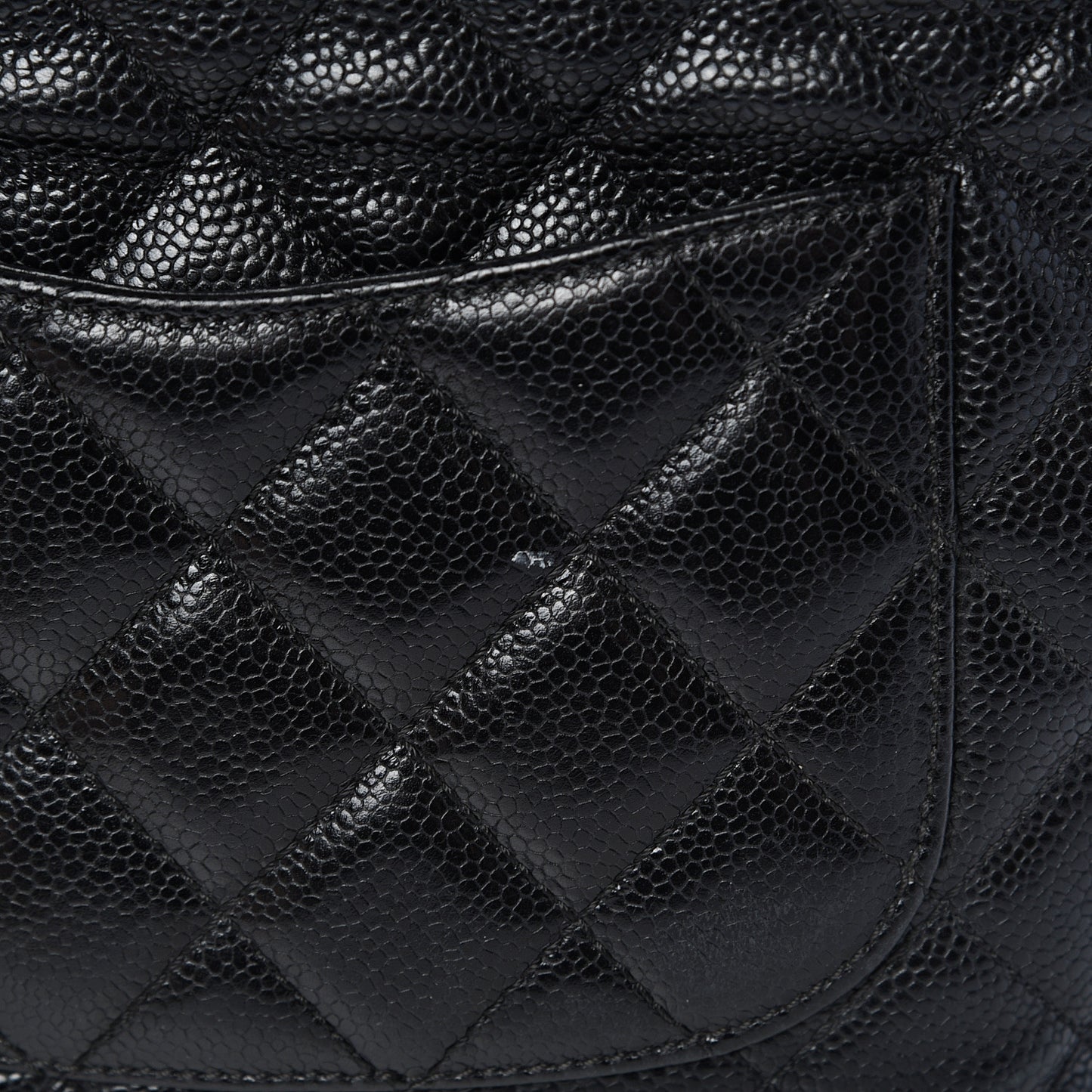 Caviar Quilted Petit Shopping Tote PST Black