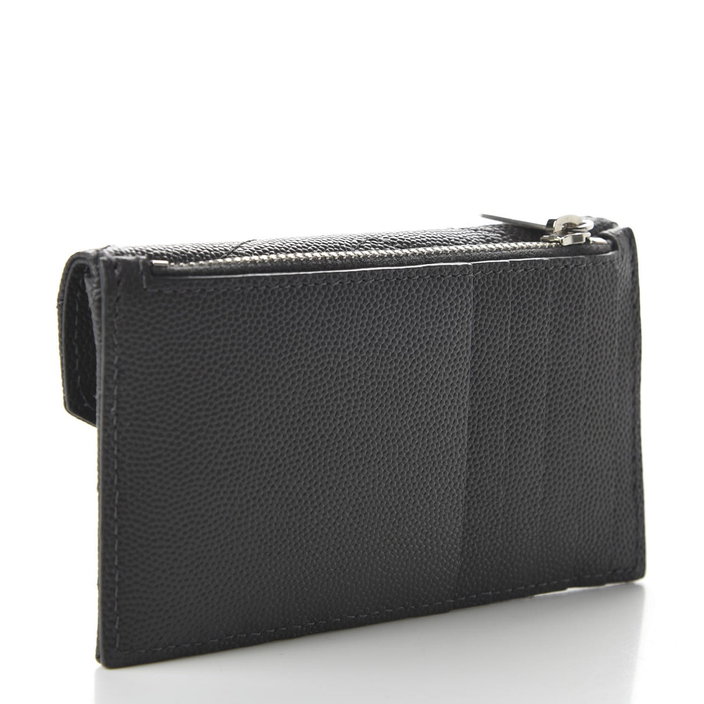 Grain De Poudre Matelasse Chevron Monogram Compact Wallet Storm