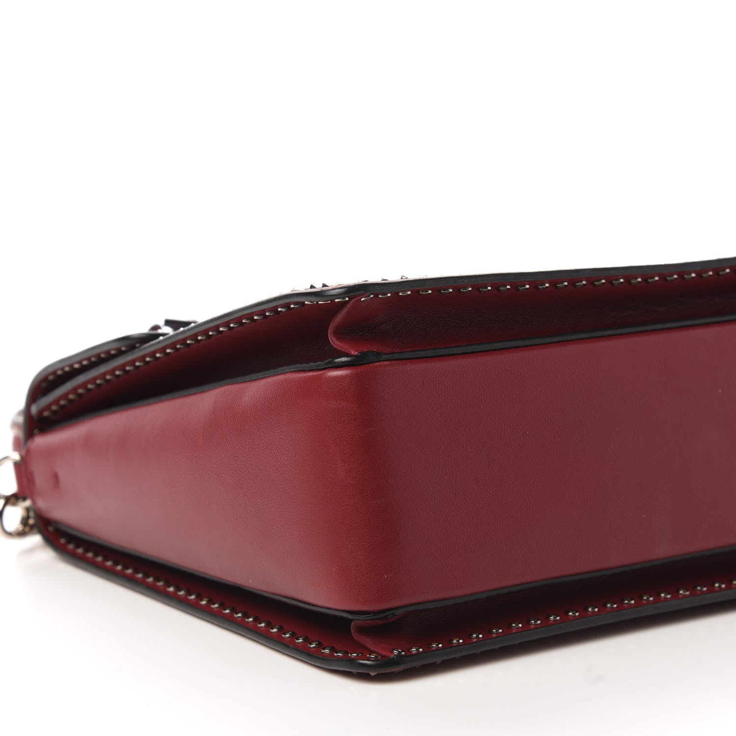 Valentino Garavani Vitello Rockstud Cabana Top Handle Bag Rubino 6 of 9