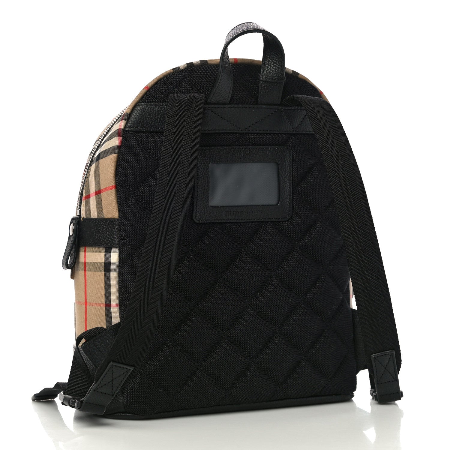 Burberry House Check Canvas Calfskin Small Nico Backpack Archive Beige 3 of 9