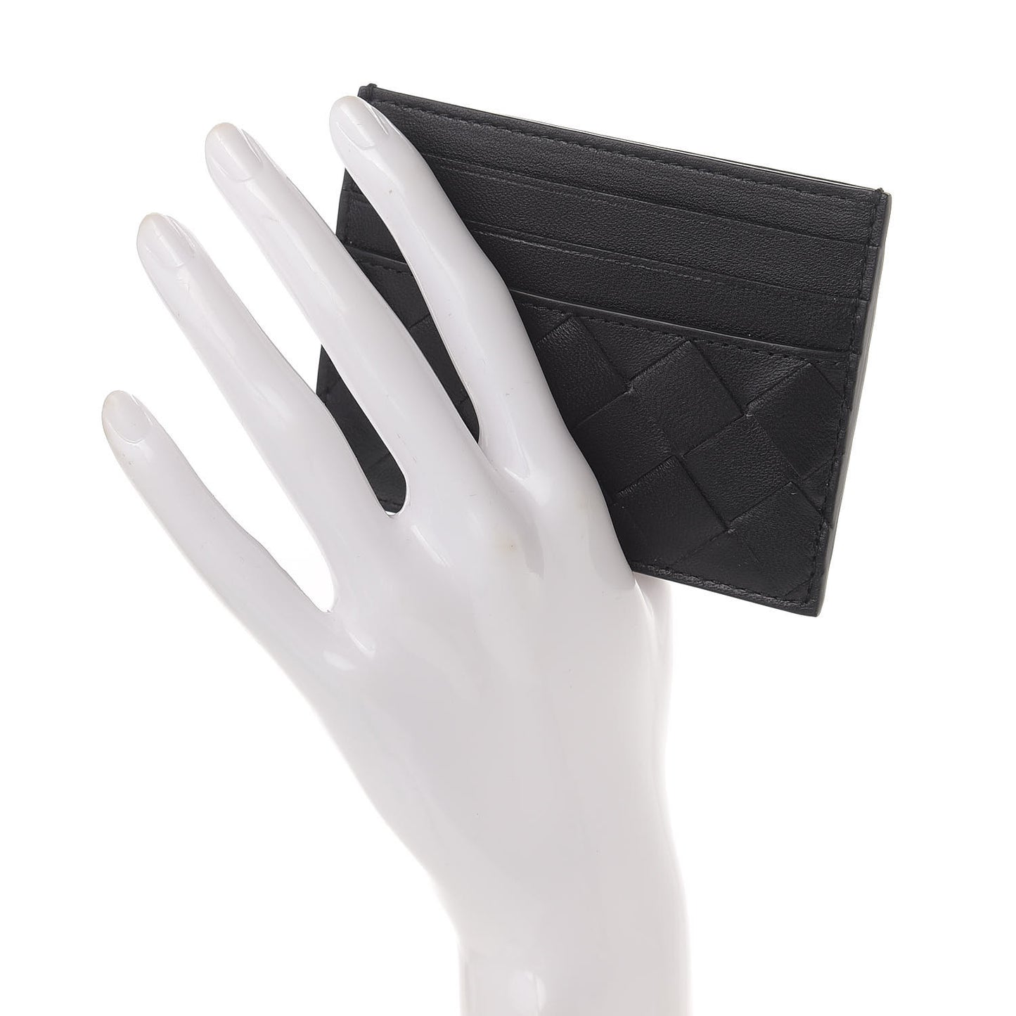 Nappa Intrecciato Card Holder Black