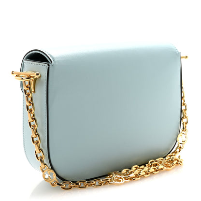 Gucci Azalea Calfskin Crystal GG Monogram Mini Horsebit 1955 Shoulder Bag Light Blue 3 of 10