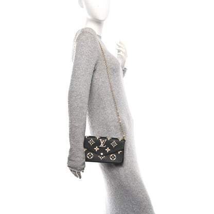 Louis Vuitton Empreinte Monogram Giant Felicie Pochette Black Beige 2 of 11