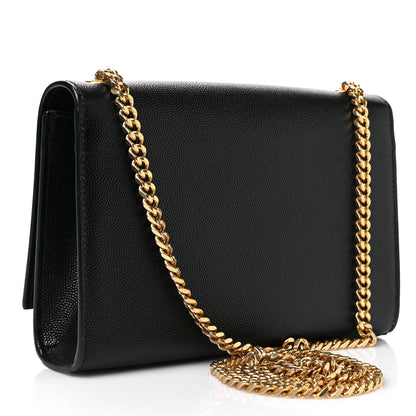 Saint Laurent Grain De Poudre Small Classic Monogram Kate Tassel Satchel Black 3 of 10