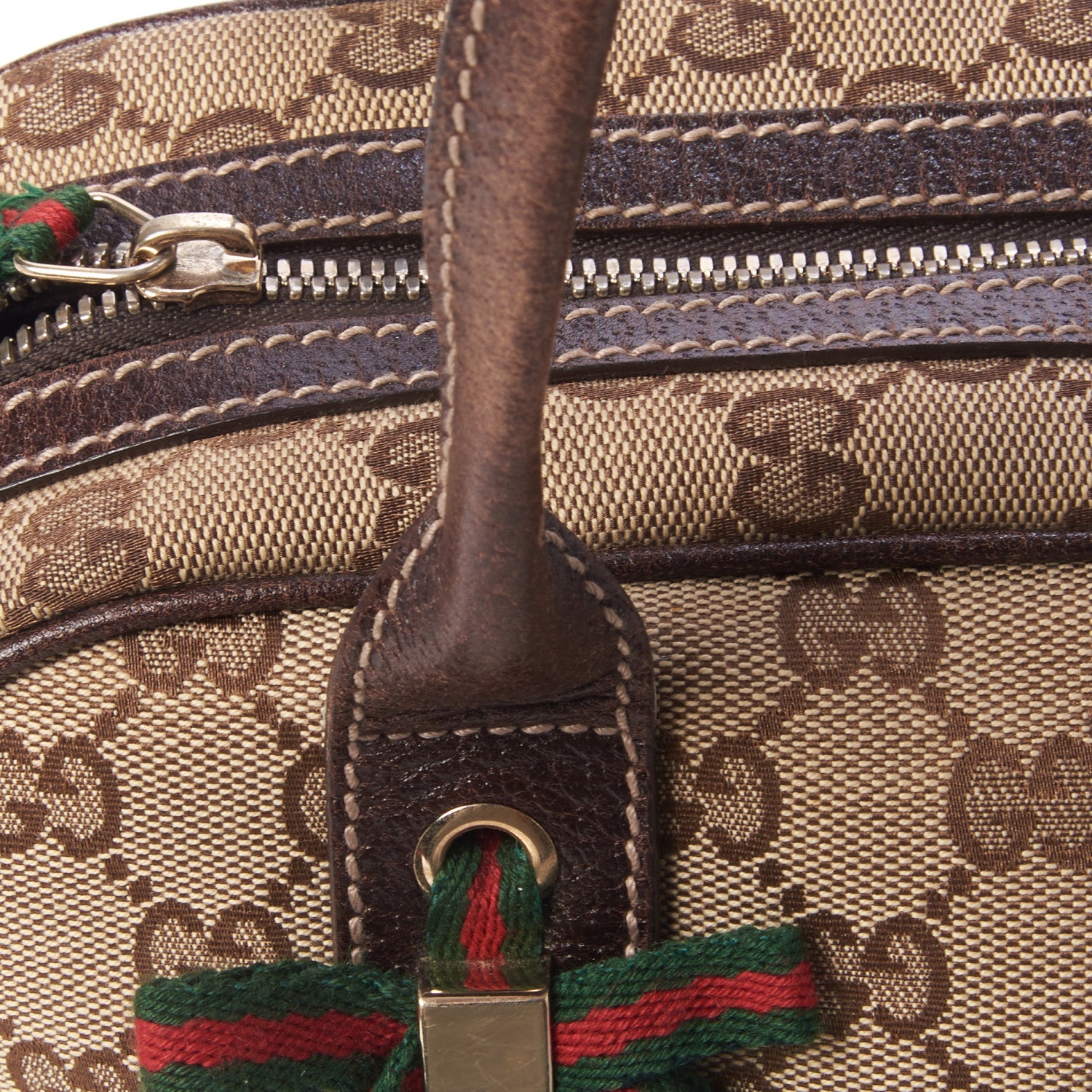 Gucci Monogram Small Princy Satchel Dark Brown 11 of 11