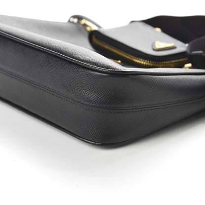 Prada Saffiano Lux Re-Edition 2005 Shoulder Bag Black 7 of 9