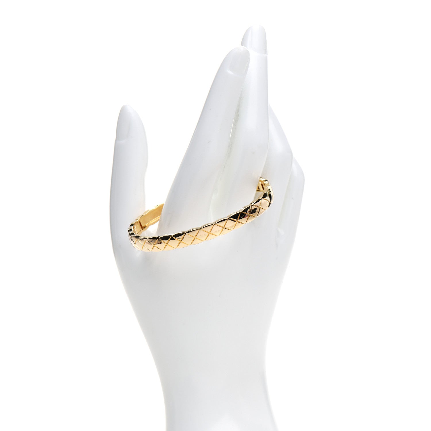 Chanel 18K Yellow Gold Coco Crush Bangle Bracelet M 2 of 4