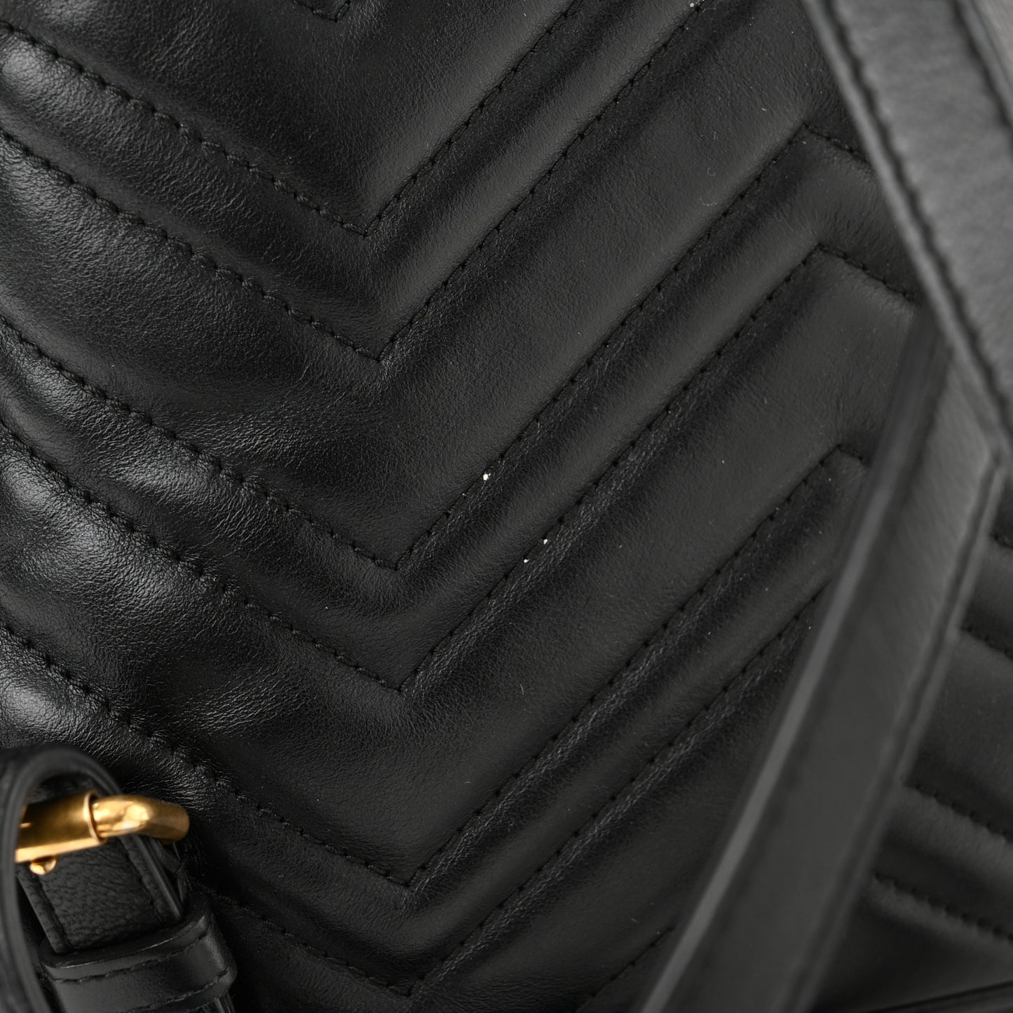 Calfskin Matelasse Animal Studs GG Marmont Dome Backpack Black