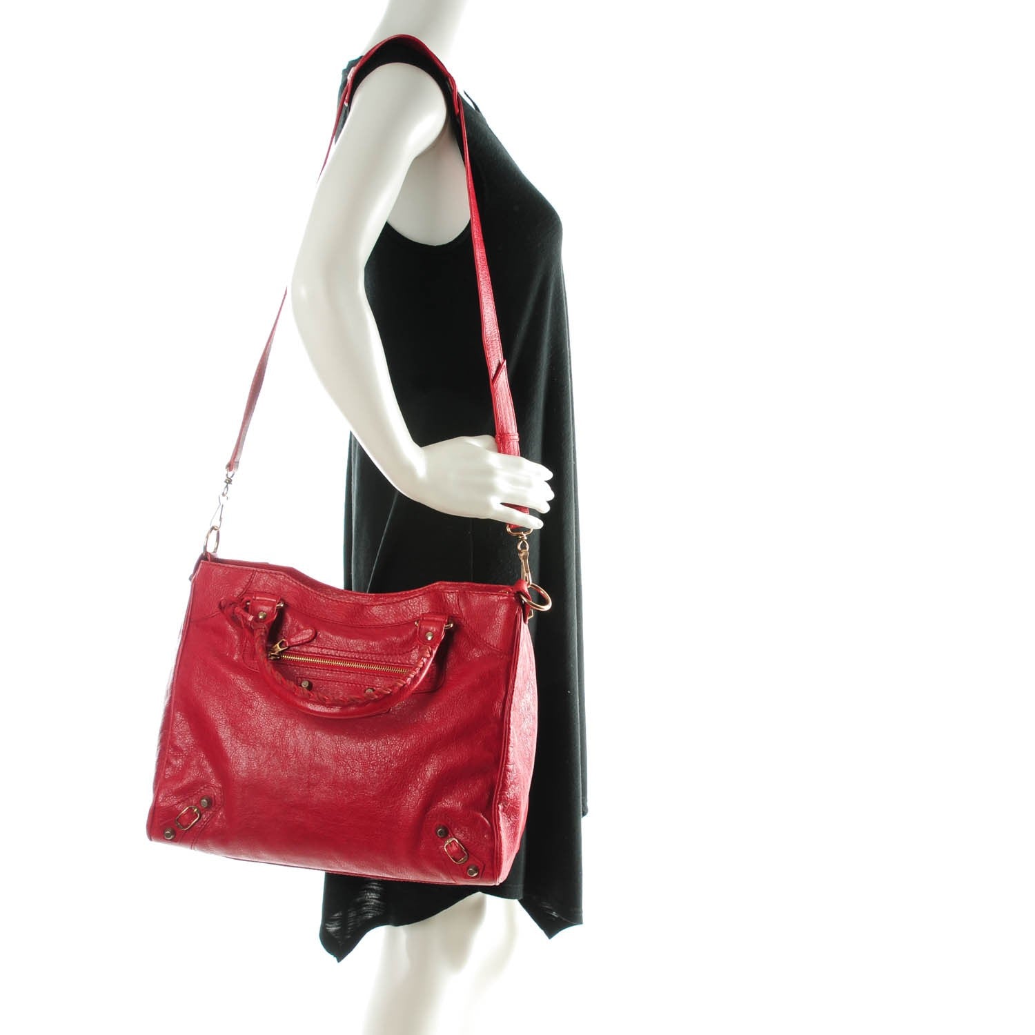 Balenciaga Agneau Giant 12 Rose Gold Hardware Velo Rouge Coquelicot 2 of 9