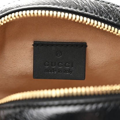 Gucci Suede Patent Web Mini Ophidia Round Shoulder Bag Black 6 of 11